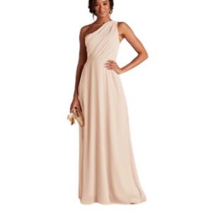 Birdy Grey Kira Dress Large One Shoulder Grecian Formal Prom Bridesmaid NWOT